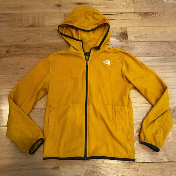 The North Face Teen Glacier Full Zip Fleece Hoodie Summit Gold Size XL (14/16) - Picture 1 of 5